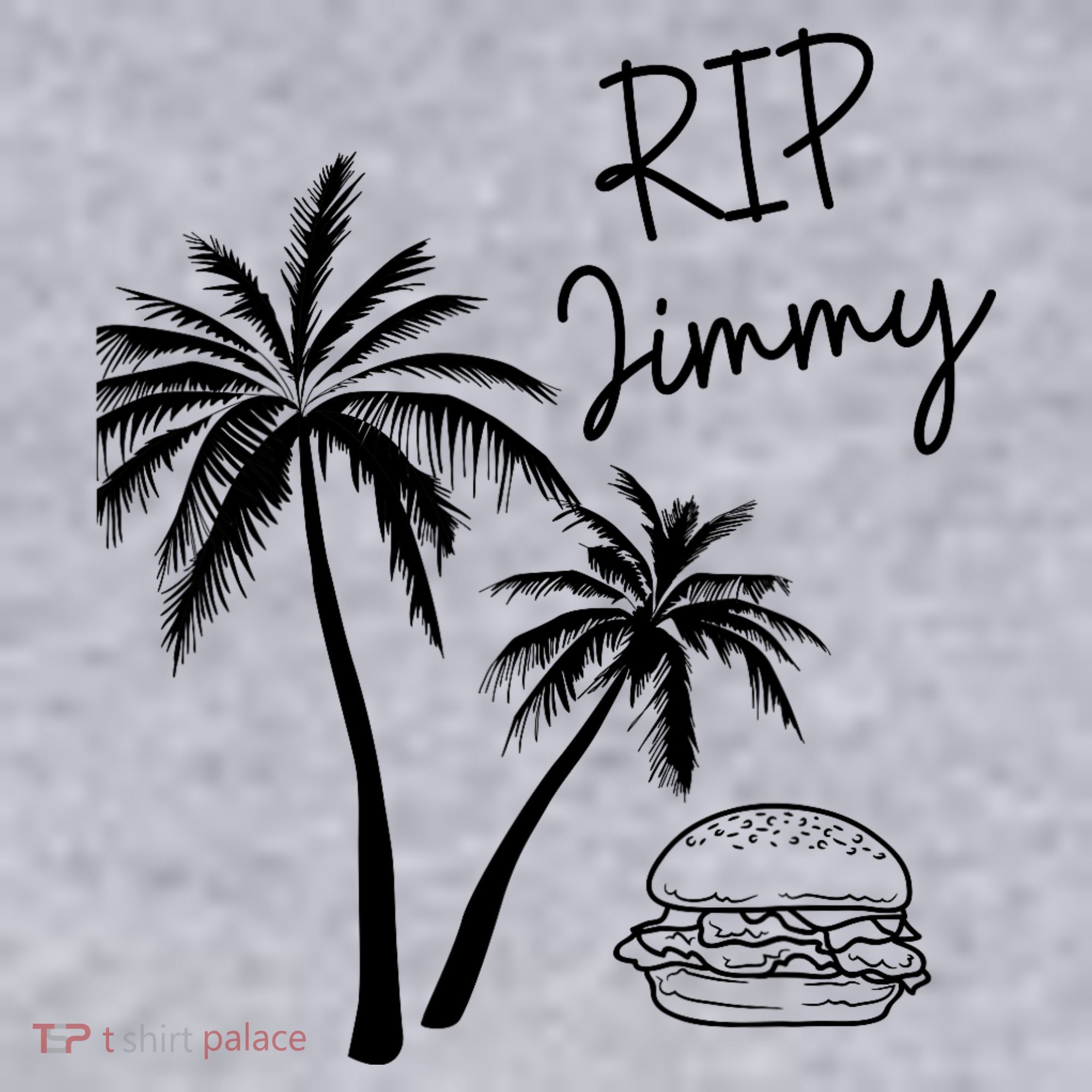 Rest In Peace Jimmy Cheeseburger Palm Trees Women's Sweatshirt