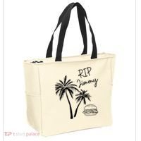 Rest In Peace Jimmy Cheeseburger Palm Trees Tote Bag thumb 2