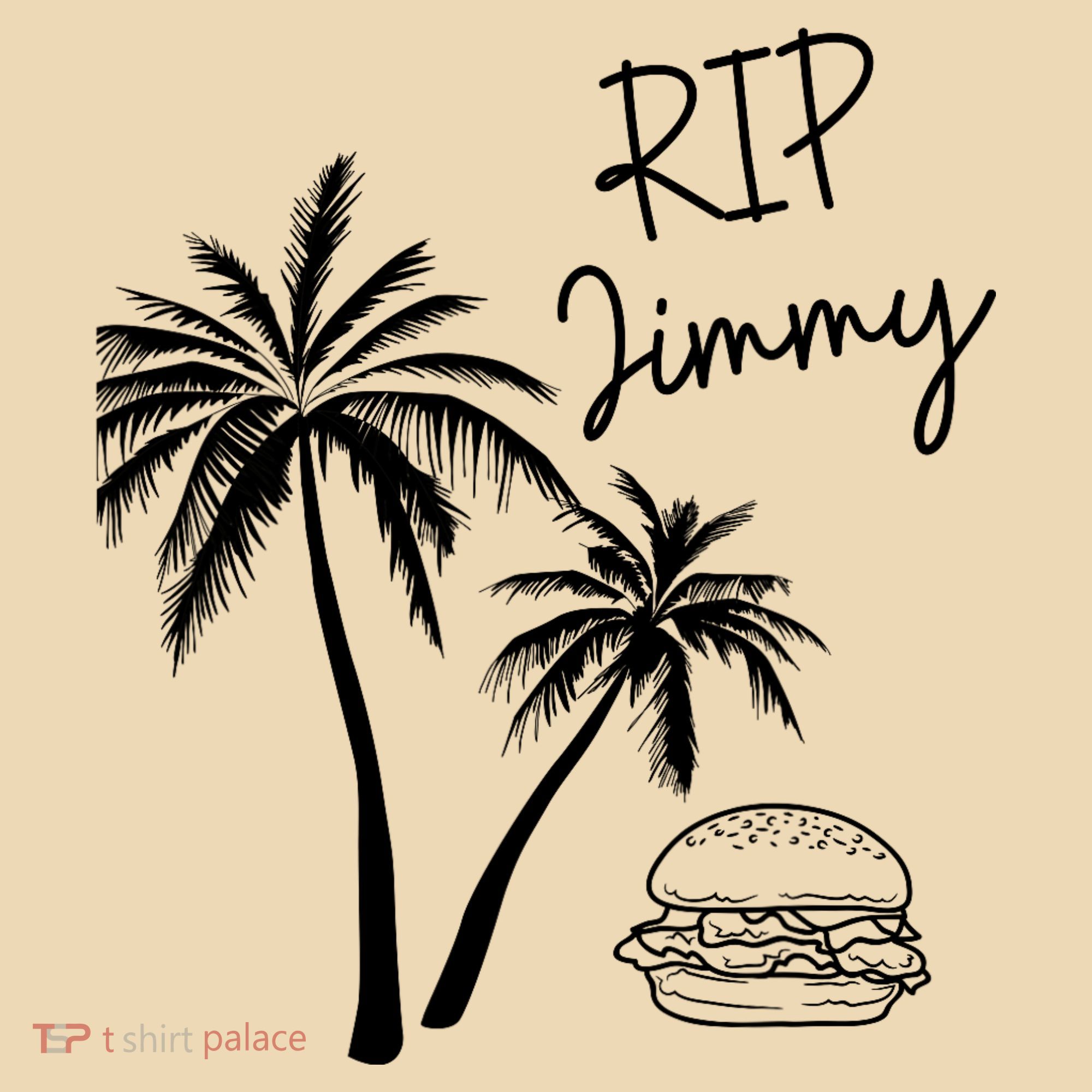 Rest In Peace Jimmy Cheeseburger Palm Trees Tote Bag
