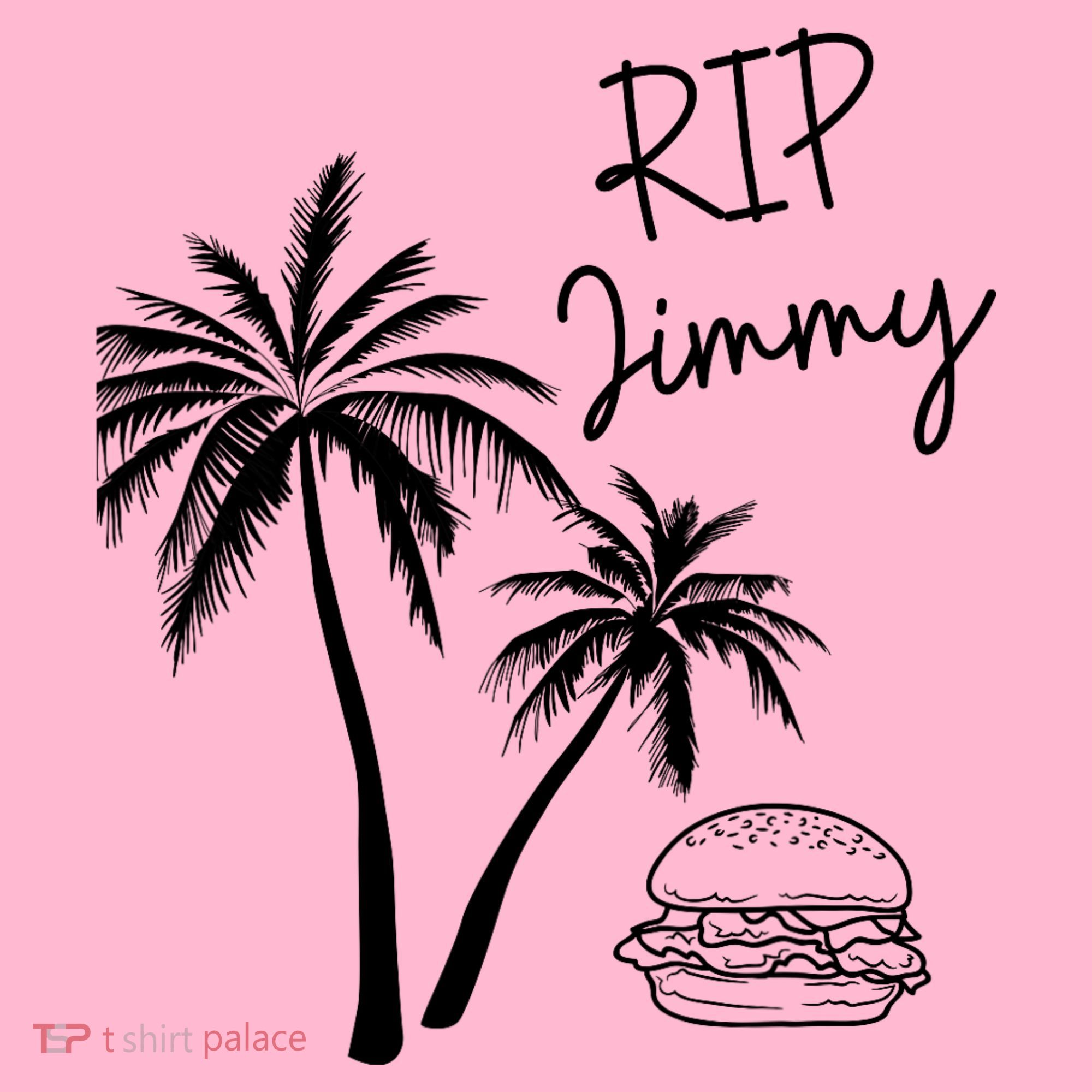 Rest In Peace Jimmy Cheeseburger Palm Trees Coaster