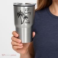 Rest In Peace Jimmy Cheeseburger Palm Trees Tumbler thumb 2