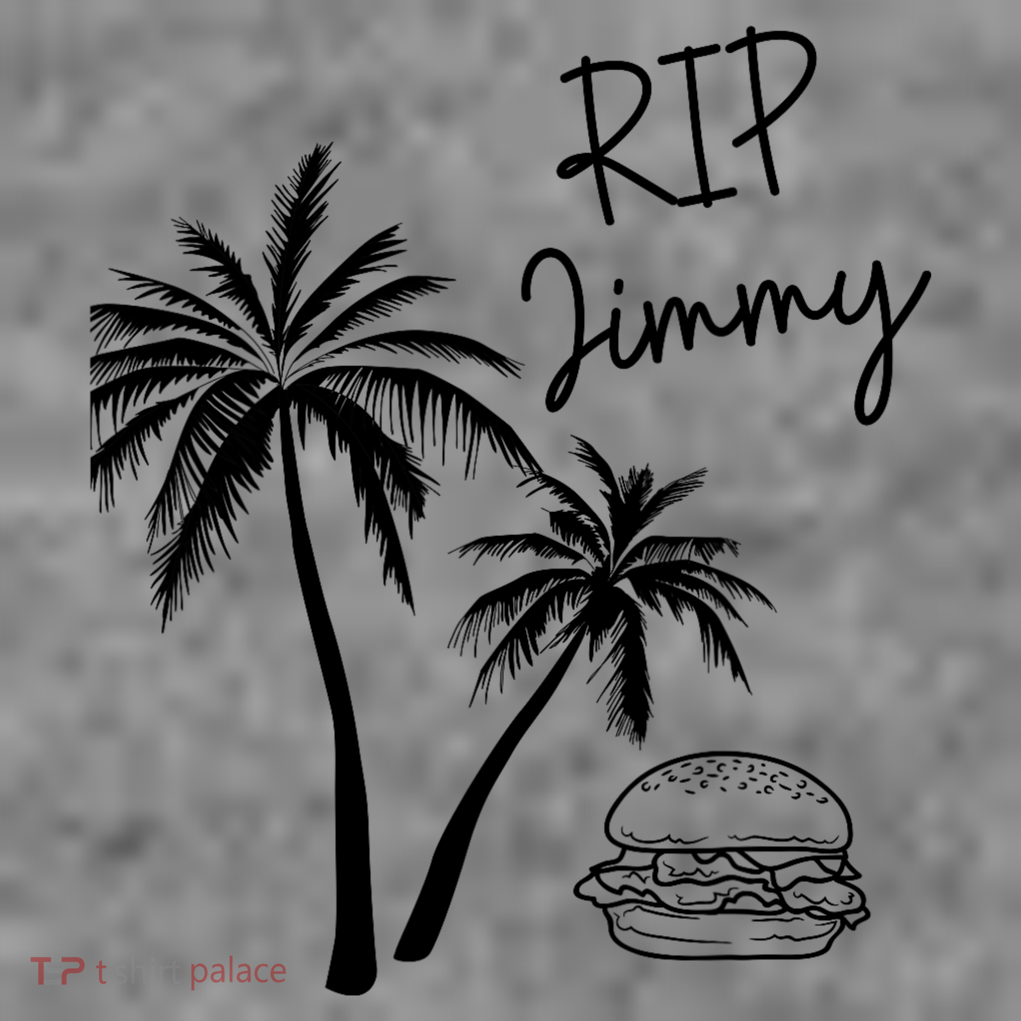 Rest In Peace Jimmy Cheeseburger Palm Trees Toddler Hoodie