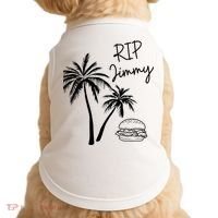 Rest In Peace Jimmy Cheeseburger Palm Trees Doggie Tank thumb 0