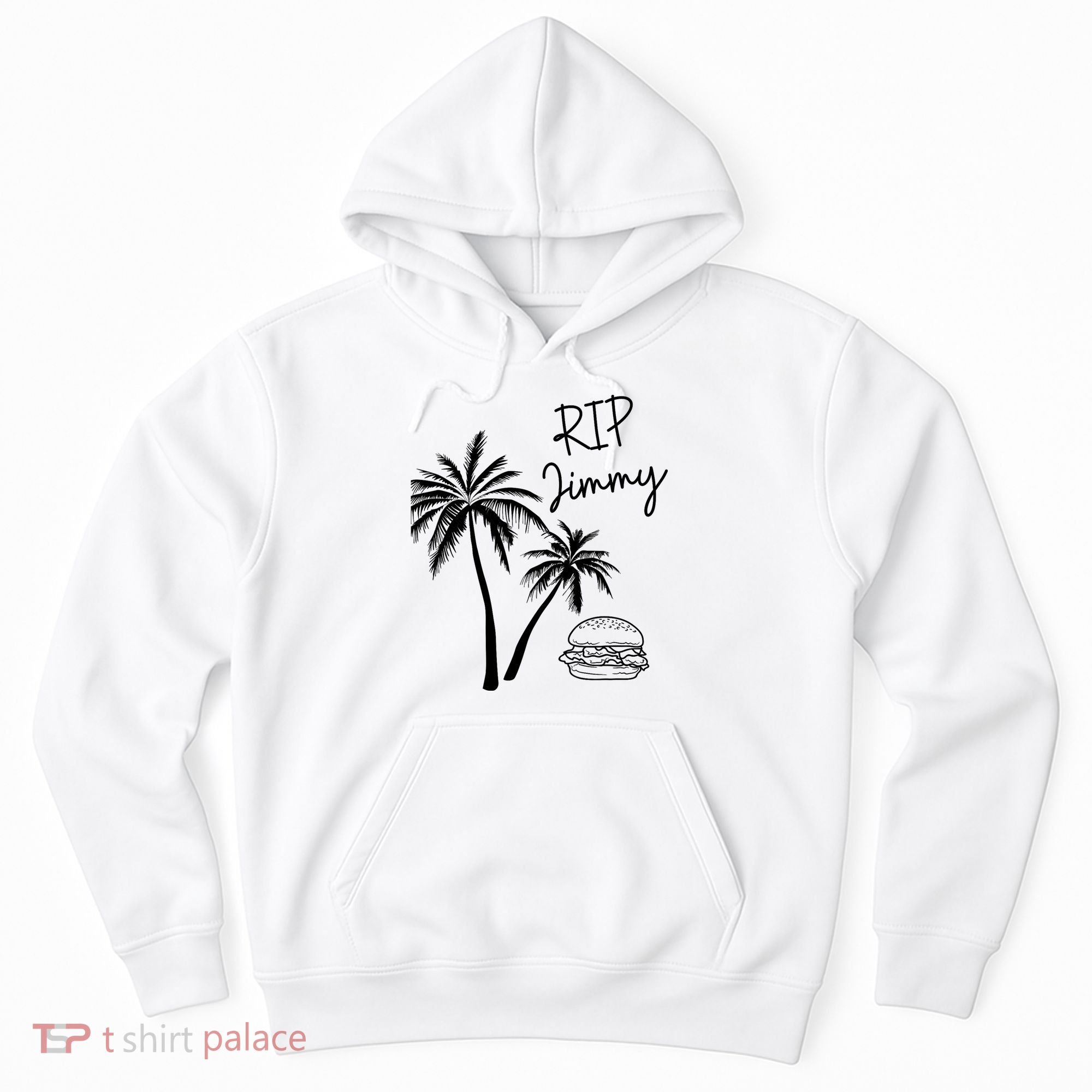 Rest In Peace Jimmy Cheeseburger Palm Trees Hoodie