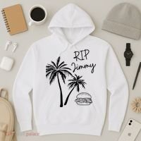 Rest In Peace Jimmy Cheeseburger Palm Trees Hoodie thumb 3