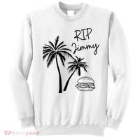 Rest In Peace Jimmy Cheeseburger Palm Trees Sweatshirt thumb 0