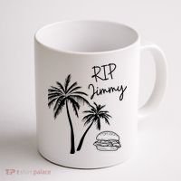 Rest In Peace Jimmy Cheeseburger Palm Trees Coffee Mug thumb 1