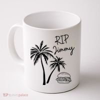 Rest In Peace Jimmy Cheeseburger Palm Trees Coffee Mug thumb 0