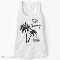 Rest In Peace Jimmy Cheeseburger Palm Trees Women's Tank Top thumb 0