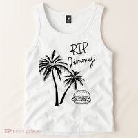 Rest In Peace Jimmy Cheeseburger Palm Trees Tank Top thumb 2