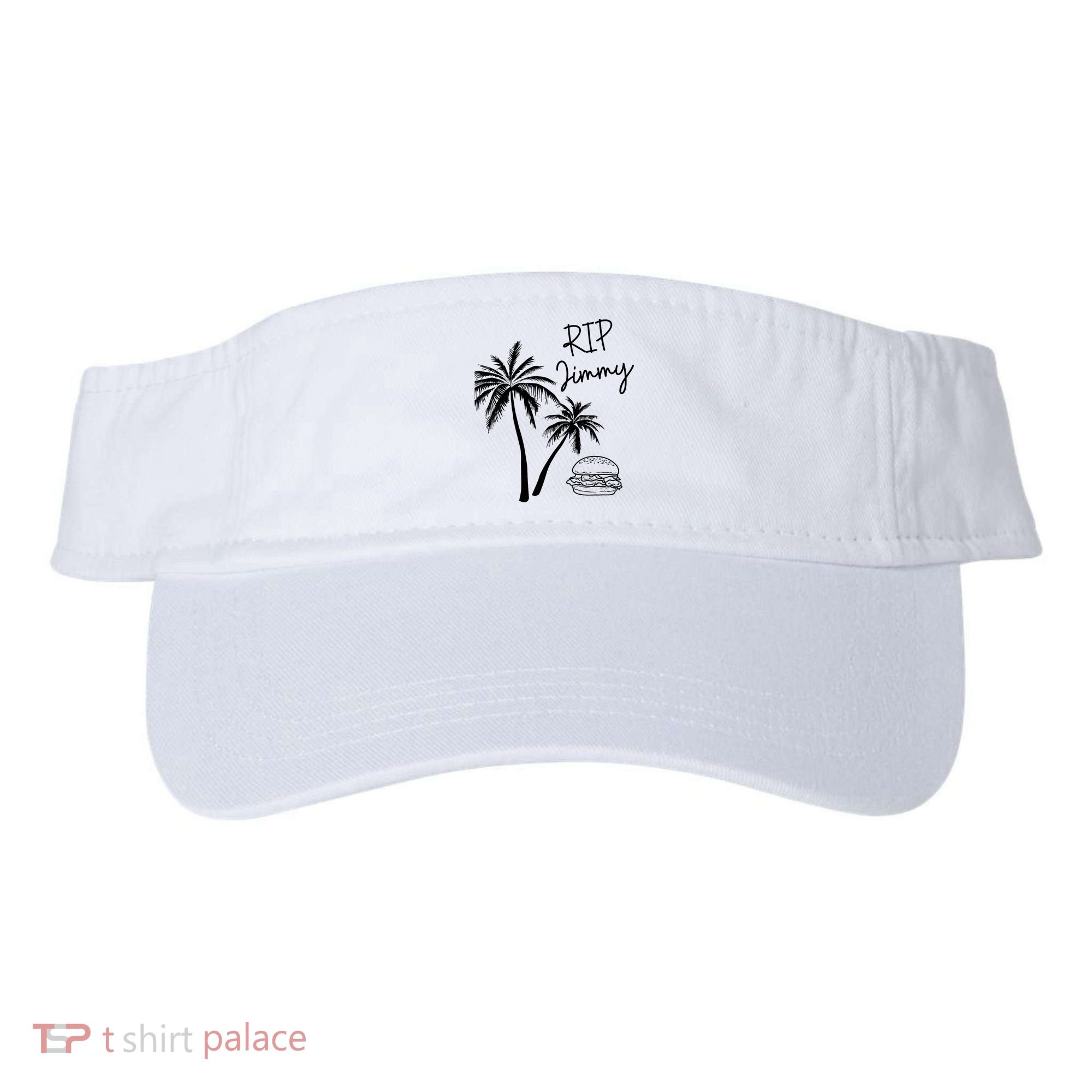 Rest In Peace Jimmy Cheeseburger Palm Trees Visor