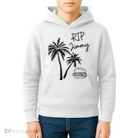 Rest In Peace Jimmy Cheeseburger Palm Trees Kids Hoodie thumb 4