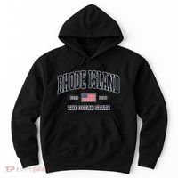 Rhode Island Patriotic American Flag Veteran Gifts Hoodie thumb 0
