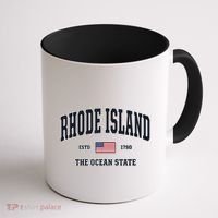 Rhode Island Patriotic American Flag Veteran Gifts Coffee Mug thumb 1
