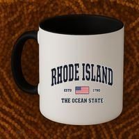 Rhode Island Patriotic American Flag Veteran Gifts Coffee Mug thumb 2