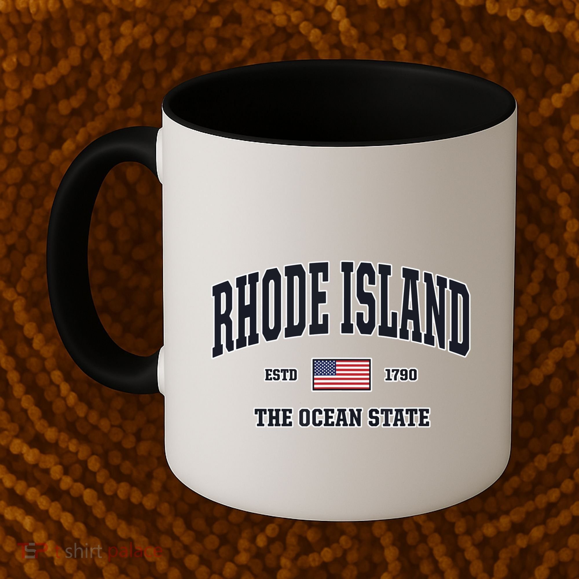 Rhode Island Patriotic American Flag Veteran Gifts Coffee Mug