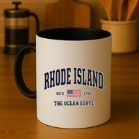 Rhode Island Patriotic American Flag Veteran Gifts Coffee Mug thumb 4