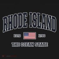 Rhode Island Patriotic American Flag Veteran Gifts Ornament thumb 1