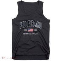 Rhode Island Patriotic American Flag Veteran Gifts Tank Top thumb 0