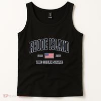 Rhode Island Patriotic American Flag Veteran Gifts Tank Top thumb 2