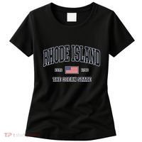 Rhode Island Patriotic American Flag Veteran Gifts Women's T-Shirt thumb 0
