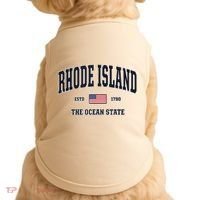 Rhode Island Patriotic American Flag Veteran Gifts Doggie Tank thumb 0
