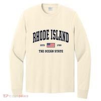Rhode Island Patriotic American Flag Veteran Gifts Long Sleeve Shirt thumb 0
