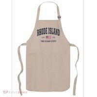 Rhode Island Patriotic American Flag Veteran Gifts Apron thumb 0
