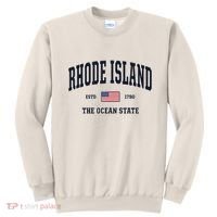 Rhode Island Patriotic American Flag Veteran Gifts Sweatshirt thumb 0