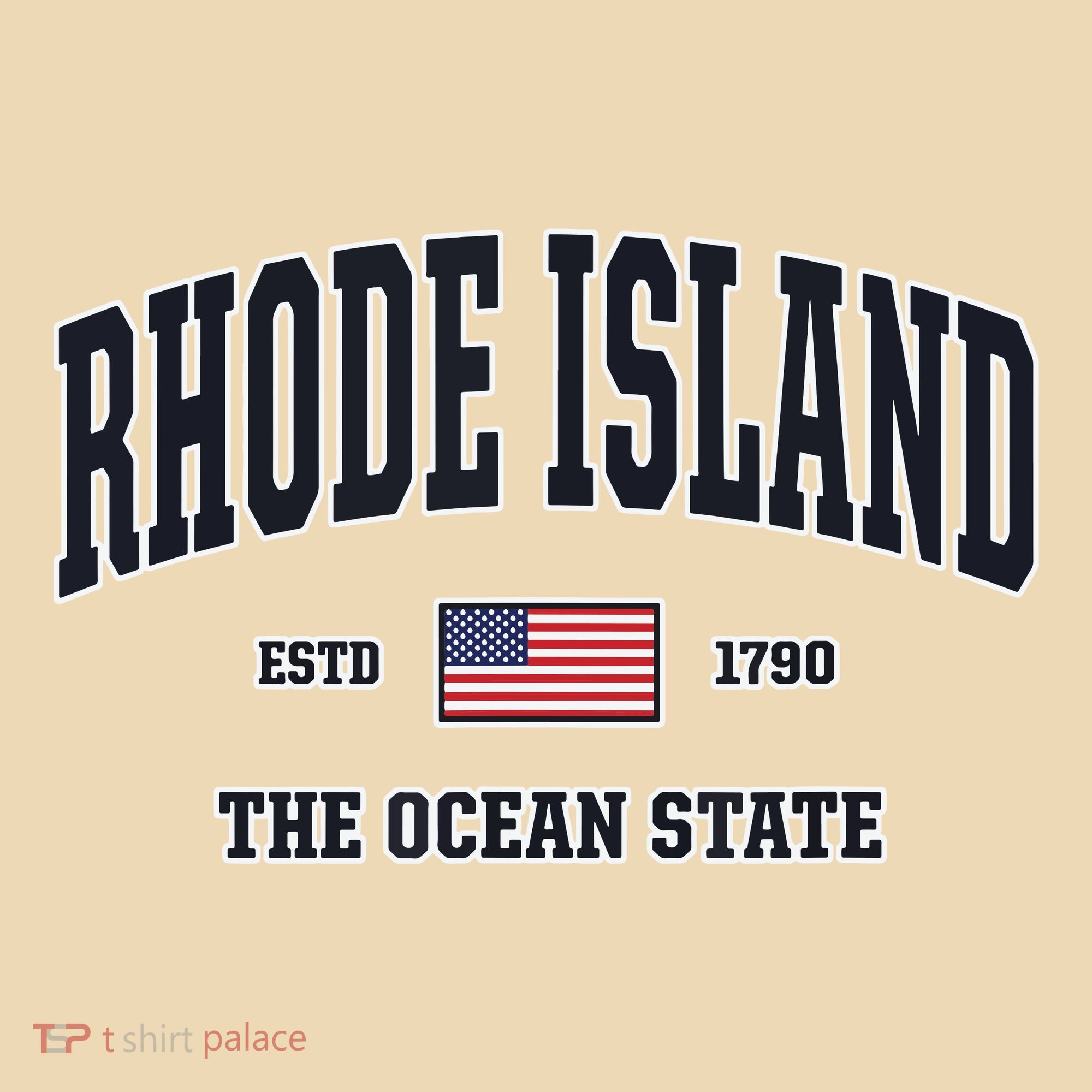 Rhode Island Patriotic American Flag Veteran Gifts T-Shirt