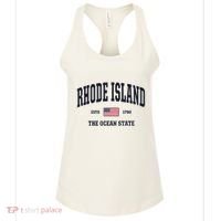 Rhode Island Patriotic American Flag Veteran Gifts Women's Tank Top thumb 0