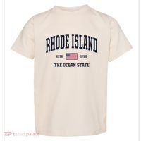 Rhode Island Patriotic American Flag Veteran Gifts Toddler T-Shirt thumb 0