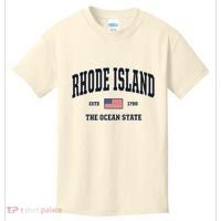 Rhode Island Patriotic American Flag Veteran Gifts Kids T-Shirt thumb 0