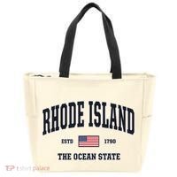 Rhode Island Patriotic American Flag Veteran Gifts Tote Bag thumb 0
