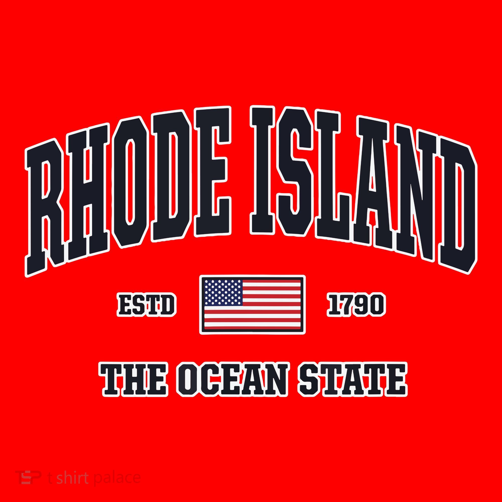 Rhode Island Patriotic American Flag Veteran Gifts Santa Hat