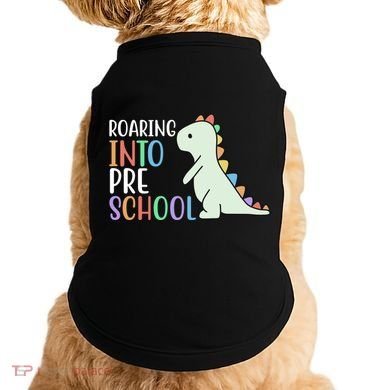 Roaring Into Pre School Cute Dinosaur Doggie Tank