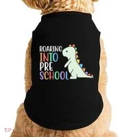 Roaring Into Pre School Cute Dinosaur Doggie Tank thumb 0