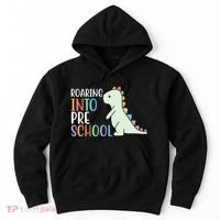 Roaring Into Pre School Cute Dinosaur Hoodie thumb 0