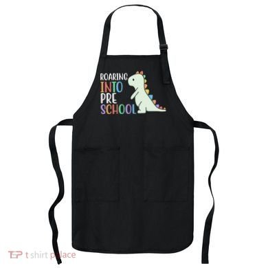 Roaring Into Pre School Cute Dinosaur Apron