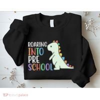 Roaring Into Pre School Cute Dinosaur Sweatshirt thumb 2