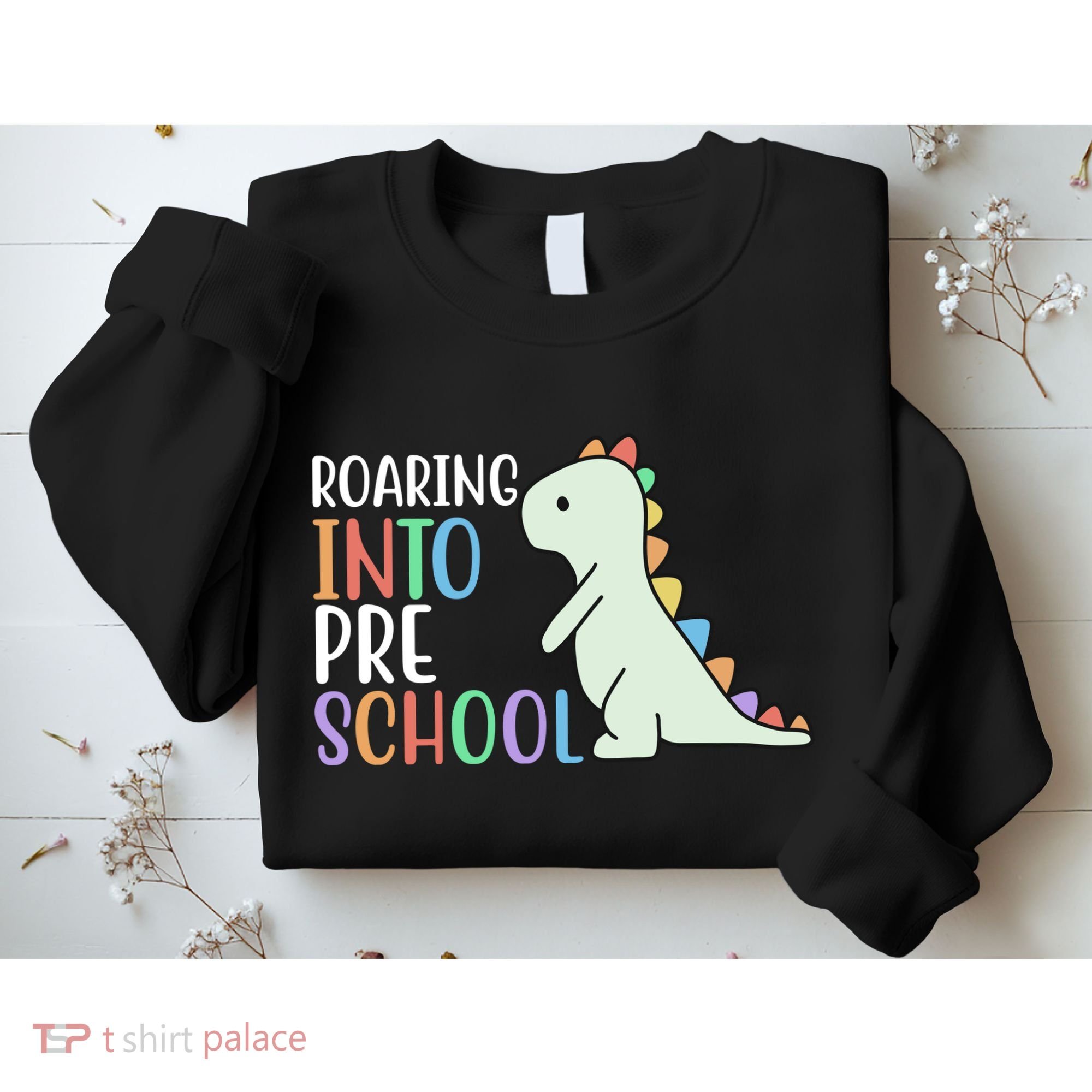 Roaring Into Pre School Cute Dinosaur Sweatshirt