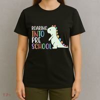 Roaring Into Pre School Cute Dinosaur T-Shirt thumb 4