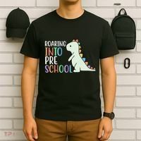 Roaring Into Pre School Cute Dinosaur T-Shirt thumb 6