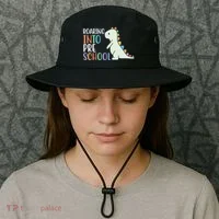 Roaring Into Pre School Cute Dinosaur Bucket Hat thumb 3