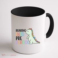 Roaring Into Pre School Cute Dinosaur Coffee Mug thumb 1