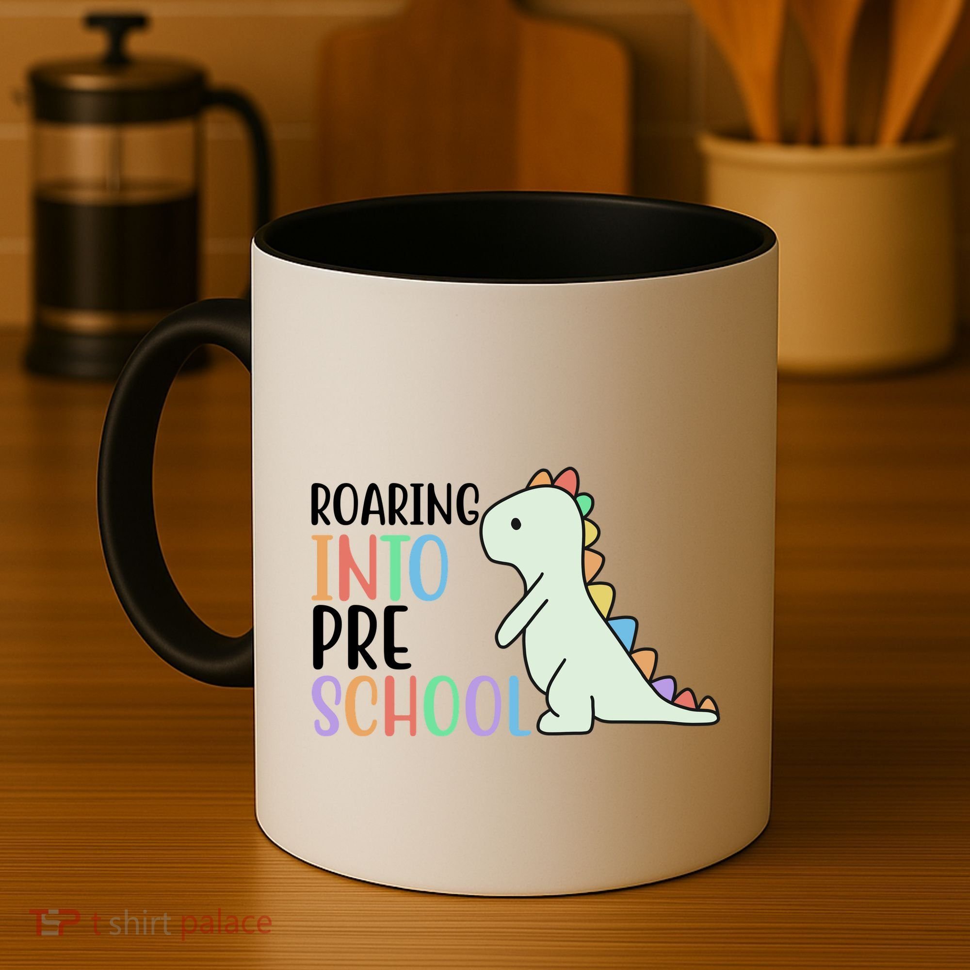 Roaring Into Pre School Cute Dinosaur Coffee Mug