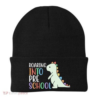 Roaring Into Pre School Cute Dinosaur Beanie