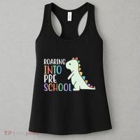 Roaring Into Pre School Cute Dinosaur Women's Tank Top thumb 3