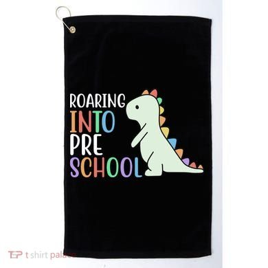 Roaring Into Pre School Cute Dinosaur Golf Towel