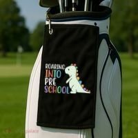 Roaring Into Pre School Cute Dinosaur Golf Towel thumb 2